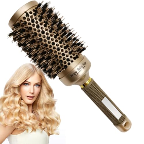 Paodduk Föhnbürste, Haar-Volumenkamm | Lockenwickler für voluminöses Haar für Mädchen mit weichen Borsten,Lockiges Haar-Styler-Werkzeug, hochtemperaturbeständiger Luftvolumenkamm für Frauen, Männer von Paodduk