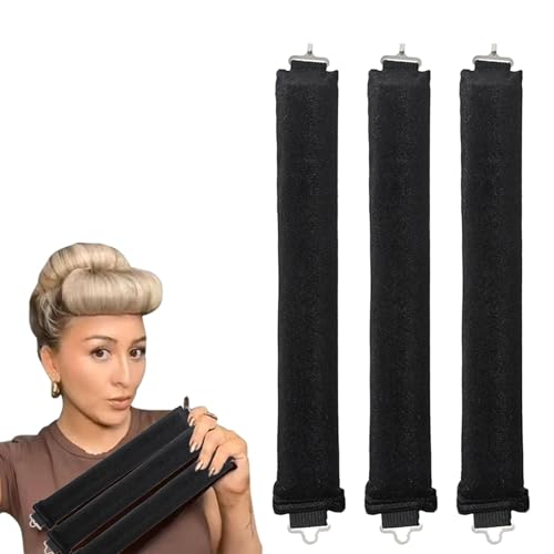 Paodduk Hitzefreie Locken über Nacht, Hitzefreier Lockenstab - Über Nacht Styling Heatless Rods,Hitzeloses Lockenstab-Lockenset, Lockenband-Styling-Set für alle Haartypen für Frauen und Mädchen von Paodduk