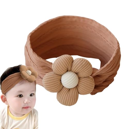 Paodduk Stirnbänder für Babys,Baby-Stirnbänder - Blumen Stirnband Weiche Haarbänder | Dehnbare Stirnbänder mit Blume, niedlicher Haarschmuck, breite Kopftücher für Neugeborene von Paodduk