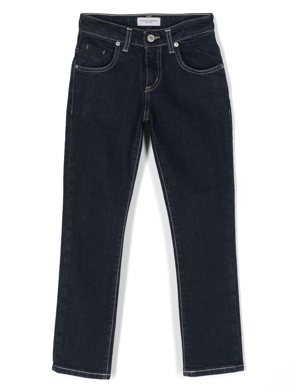 Paolo Pecora Kids Jeans mit Kontrastnähten - Blau von Paolo Pecora Kids