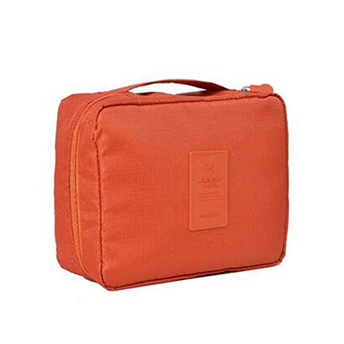 Kosmetik-Aufbewahrungstasche Wasserdicht Große Kapazität Tragen Toilettenartikel Beutel Fall Home Make-up Waschen Tasche Frauen Mädchen Rotwein, Orange, Siehe Produktbeschreibung, Als Beschreibung von Paowsietiviity