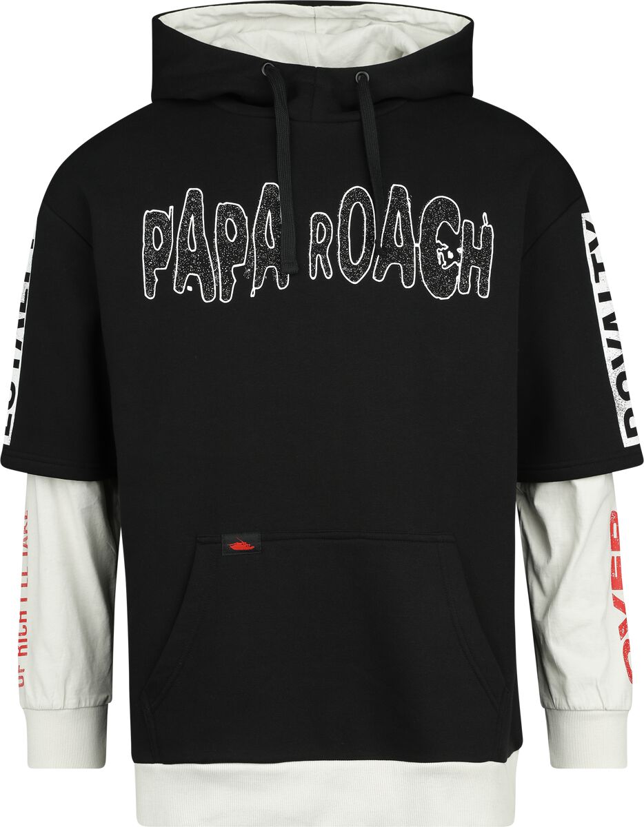 Papa Roach Kapuzenpullover - EMP Signature Collection - S bis 3XL - für Männer - Größe M - schwarz/grau  - EMP exklusives Merchandise! von Papa Roach