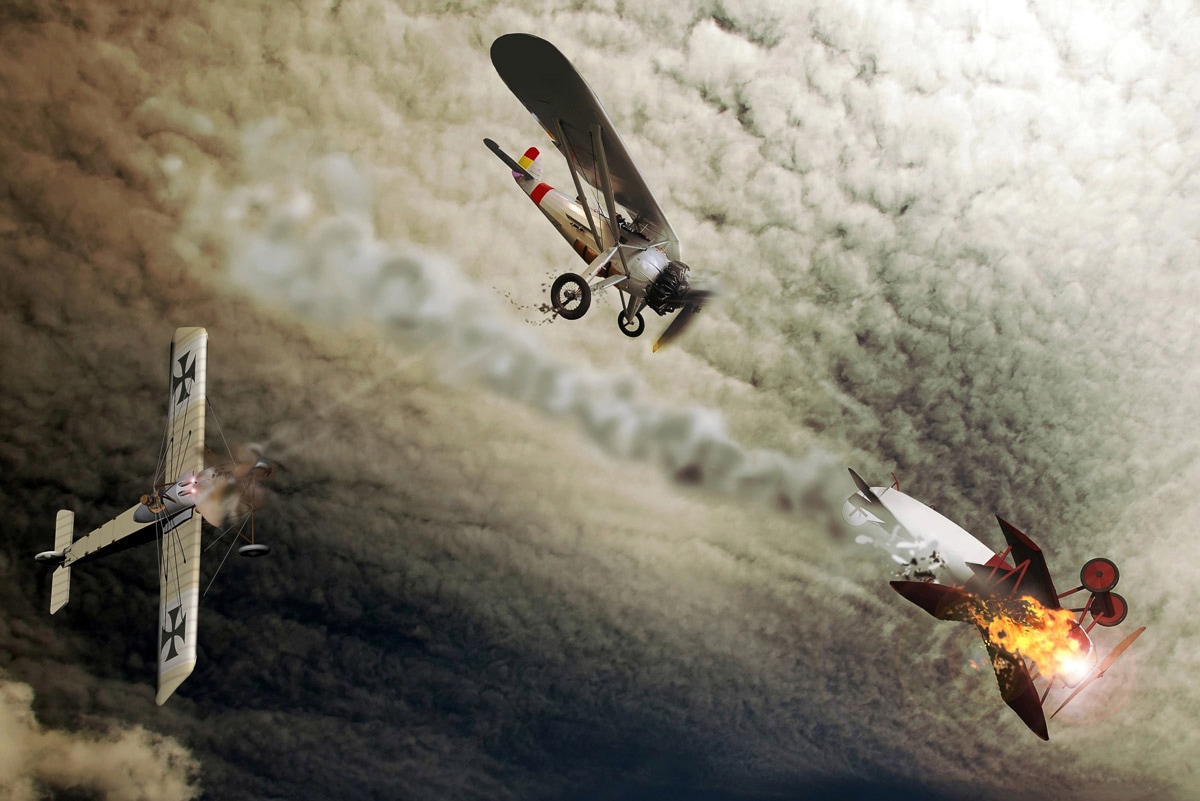 Papermoon Fototapete "Flugzeug Kampf" Papermoon Fototapete "Flugzeug Kampf" von Papermoon