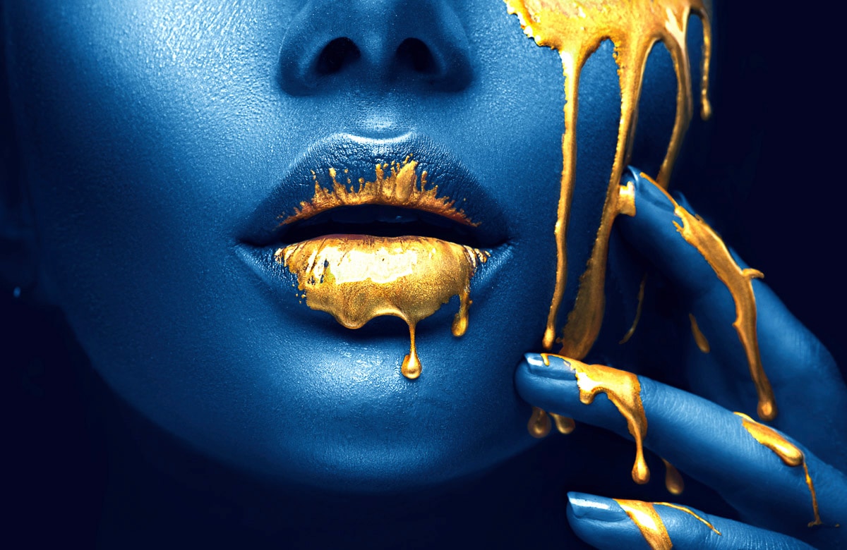 Papermoon Fototapete "GOLDENE LIPPEN-SCHMUCK ART DESIGN ABSTRAKT MUSTER KUNST" Papermoon Fototapete "GOLDENE LIPPEN-SCHMUCK ART DESIGN ABSTRAKT MUSTER KUNST" von Papermoon
