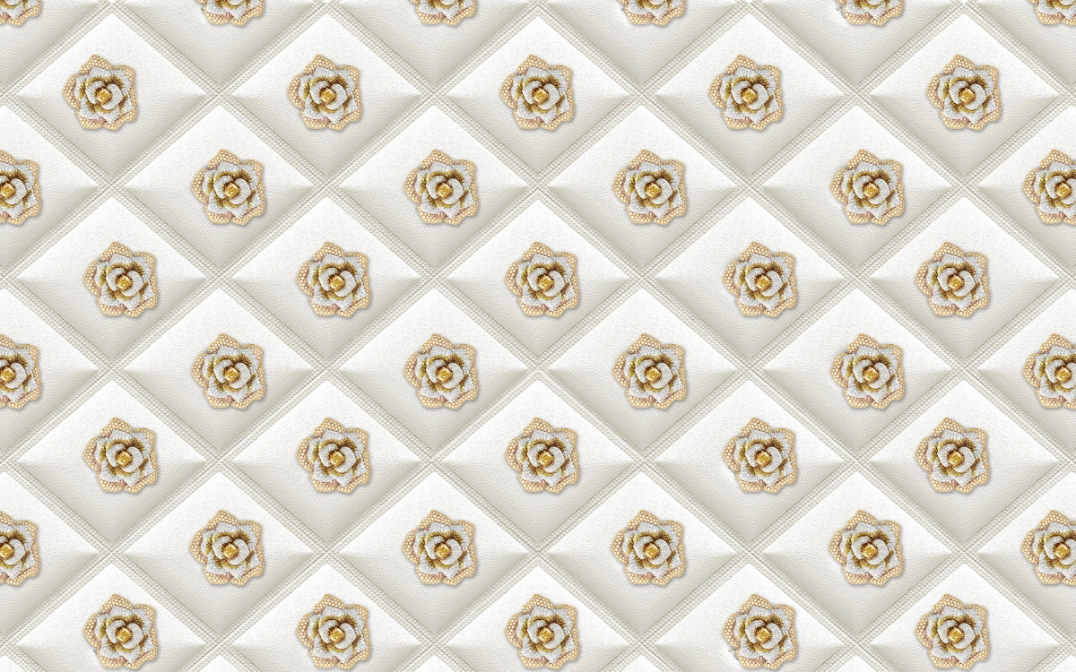 Papermoon Fototapete "Muster mit Blumen" von Papermoon