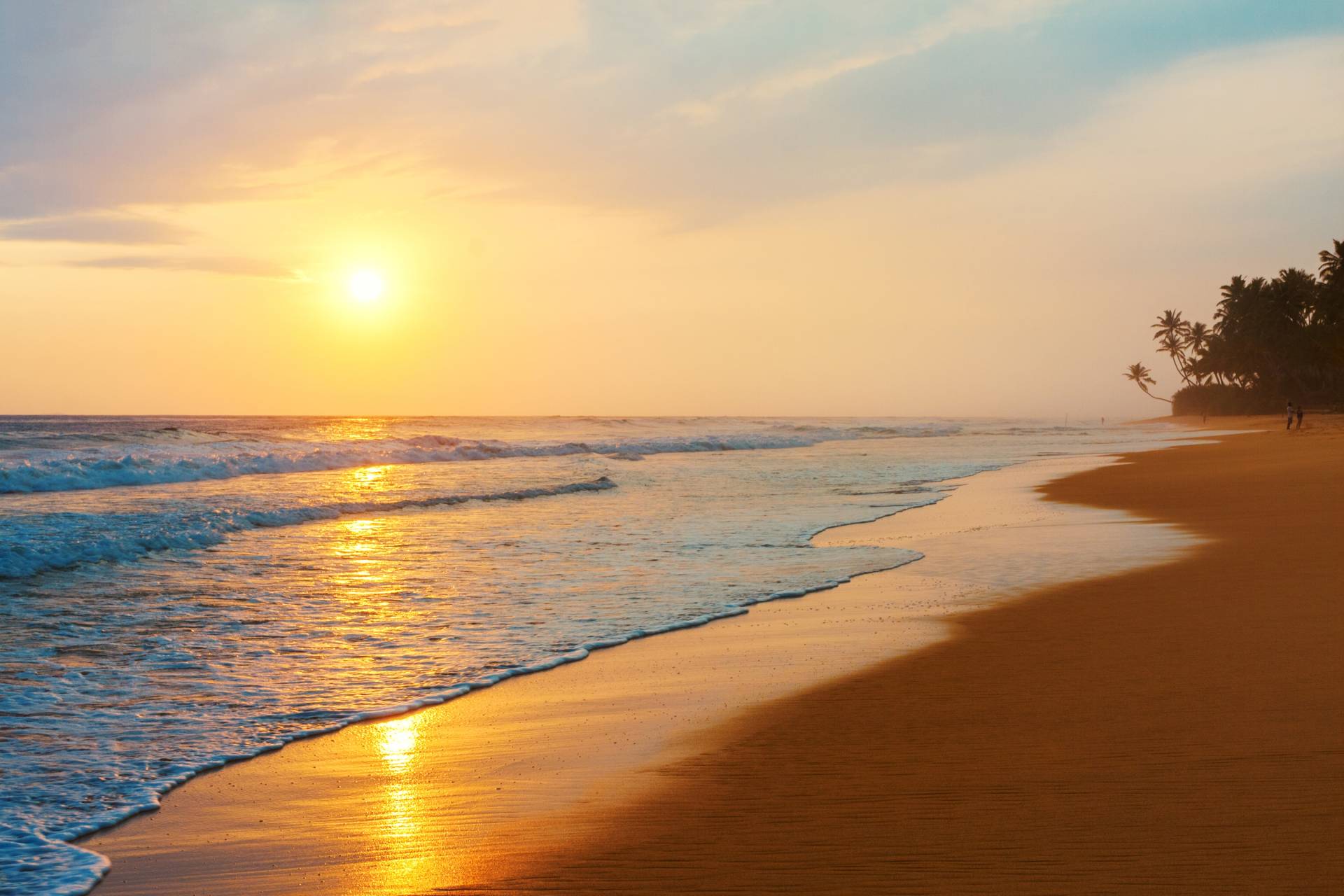 Papermoon Fototapete "Sri Lanka Beach Sunset" von Papermoon
