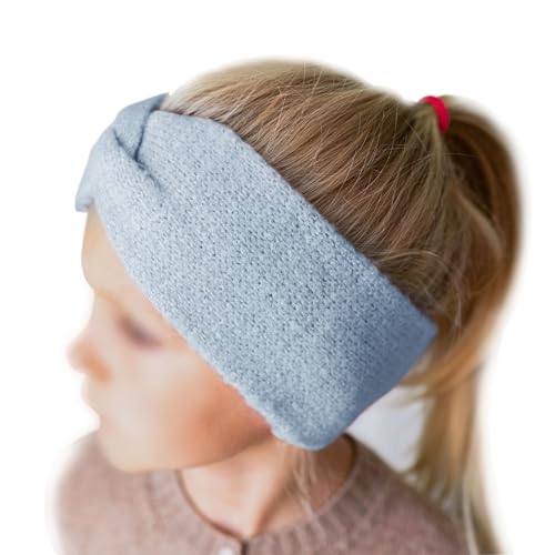 Papierdrachen Kinder Haarband aus Strick - blau – Bequem & Stilvoll mit Knoten – Perfektes Accessoire für Jungen und Mädchen von Papierdrachen