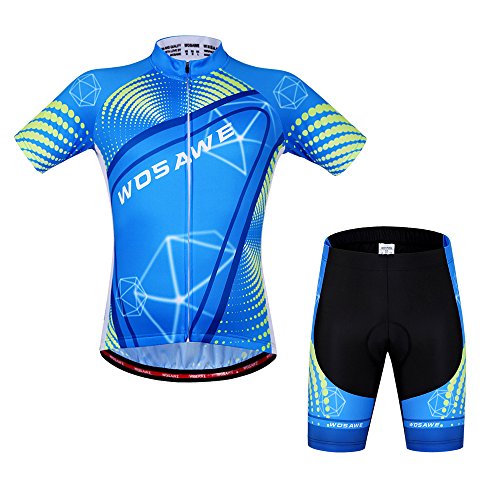 ParaCity Herren/Damen Fahrrad Trikot Kurzarm Trikot Set für Reiten Radfahren Radsport MTB XXL von ParaCity