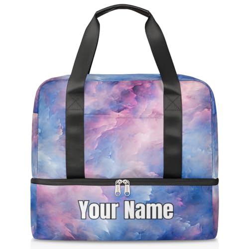 Schöne Galaxie-Illustration, personalisierte Sporttasche für Damen und Herren, individuelle Sporttasche mit Schuhfach für Wochenende über Nacht, Farbe: 314, Einheitsgröße von Pardick