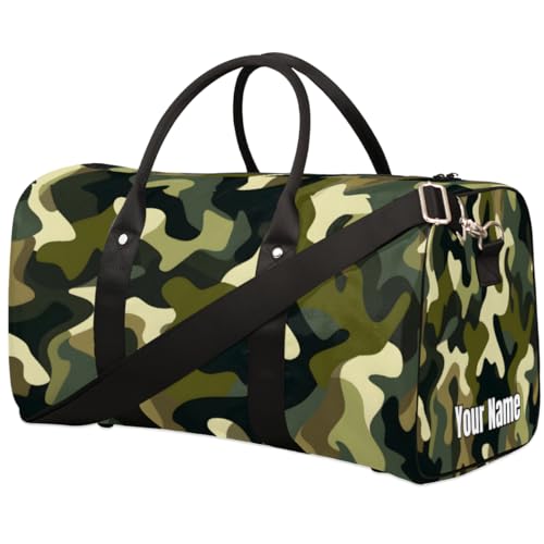 Sport-Tragetasche, Sporttasche, Camouflage, geometrisches Muster, individueller Name für Damen und Herren, wasserdichte Baseballtasche, faltbar, persönliche Gegenstände, Reisetasche für Wochenender, von Pardick