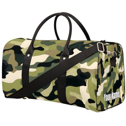 Sport-Tragetasche, Sporttasche, Militär, Camouflage-Druck, individueller Name für Damen und Herren, wasserdichte Baseball-Tasche, faltbar, persönliche Gegenstände, Reisetasche für Wochenender, von Pardick