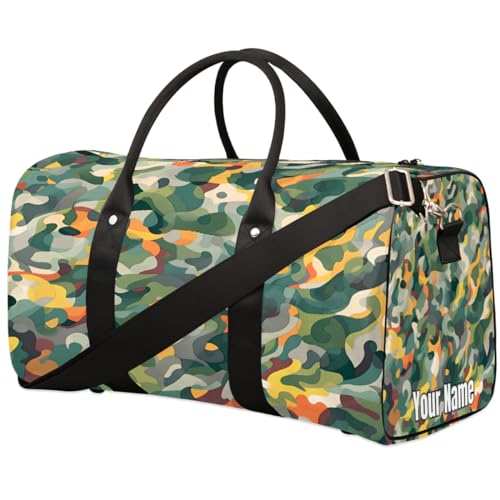 Sport-Tragetasche, Sporttasche, abstrakter Camouflage-Druck, individueller Name für Damen und Herren, wasserdichte Baseballtasche, faltbar, persönliche Gegenstände, Reisetasche für Wochenender, von Pardick