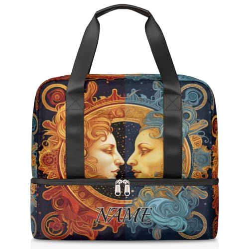 Tarot-Turntasche für Damen, personalisierbar, Sporttasche für Herren, Reisetasche mit Schuhfach, für Mädchen und Jungen, Wochenendtasche, Übernachtungstasche, Mutter-Krankenhaus-Handgepäcktasche, von Pardick