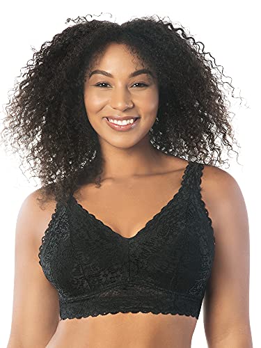 Parfait Adriana Damen BH Curvy und Full Bust Stützender Bügelloser Spitzen-BH P5482, schwarz,85G Parfait Adriana Damen BH Curvy und Full Bust Stützender Bügelloser Spitzen-BH P5482, schwarz,85G von Parfait