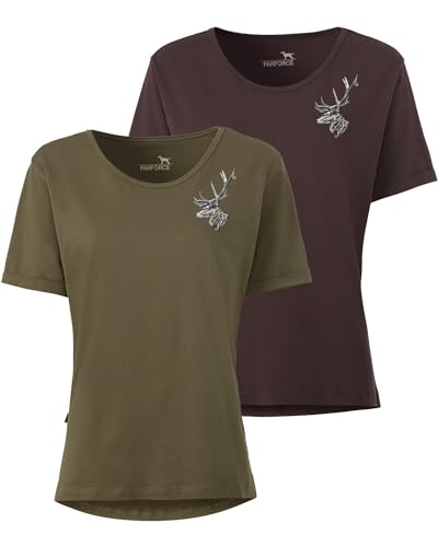 Parforce Damen T-Shirts 2er-Pack Hirsch Braun/Oliv XXL Parforce Damen T-Shirts 2er-Pack Hirsch Braun/Oliv XXL von Parforce