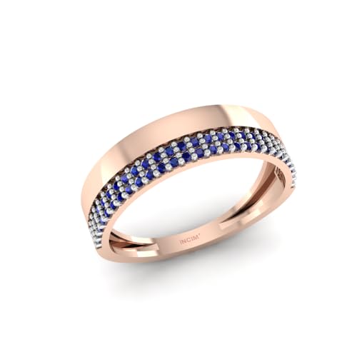 Pargold® 14K 585 Gold Ring für Damen | Leicht und hypoallergen | Winzige körnige Kristalle mit halblinienförmigem Design | Ideal für besondere Anlässe wie Hochzeit, Jahrestag, Geburtstag von Pargold