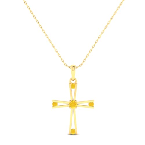 Pargold® 8K 333 Gold Anhänger Halskette für Frauen | Leicht und hypoallergen | Kreuz mit Herzfigur verziert mit kleinen Zirkonsteinen | Ideal für besondere Anlässe wie Hochzeit, Jubiläum, Geburtstag von Pargold