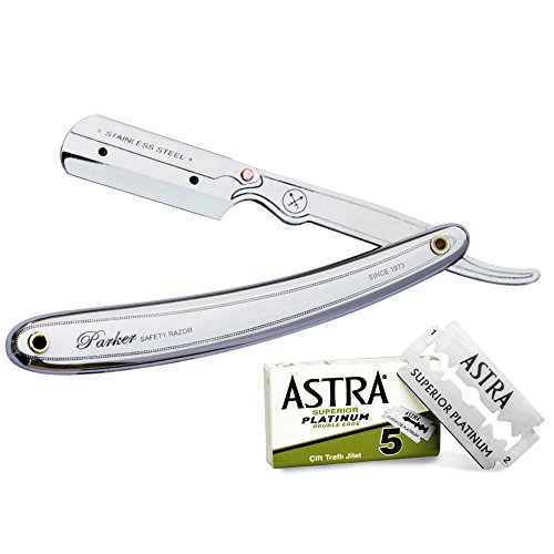 Parker-Astra Rasierer und Rasierklingen 31R - 1 Packung mit 2 Stück von Parker Safety Razor