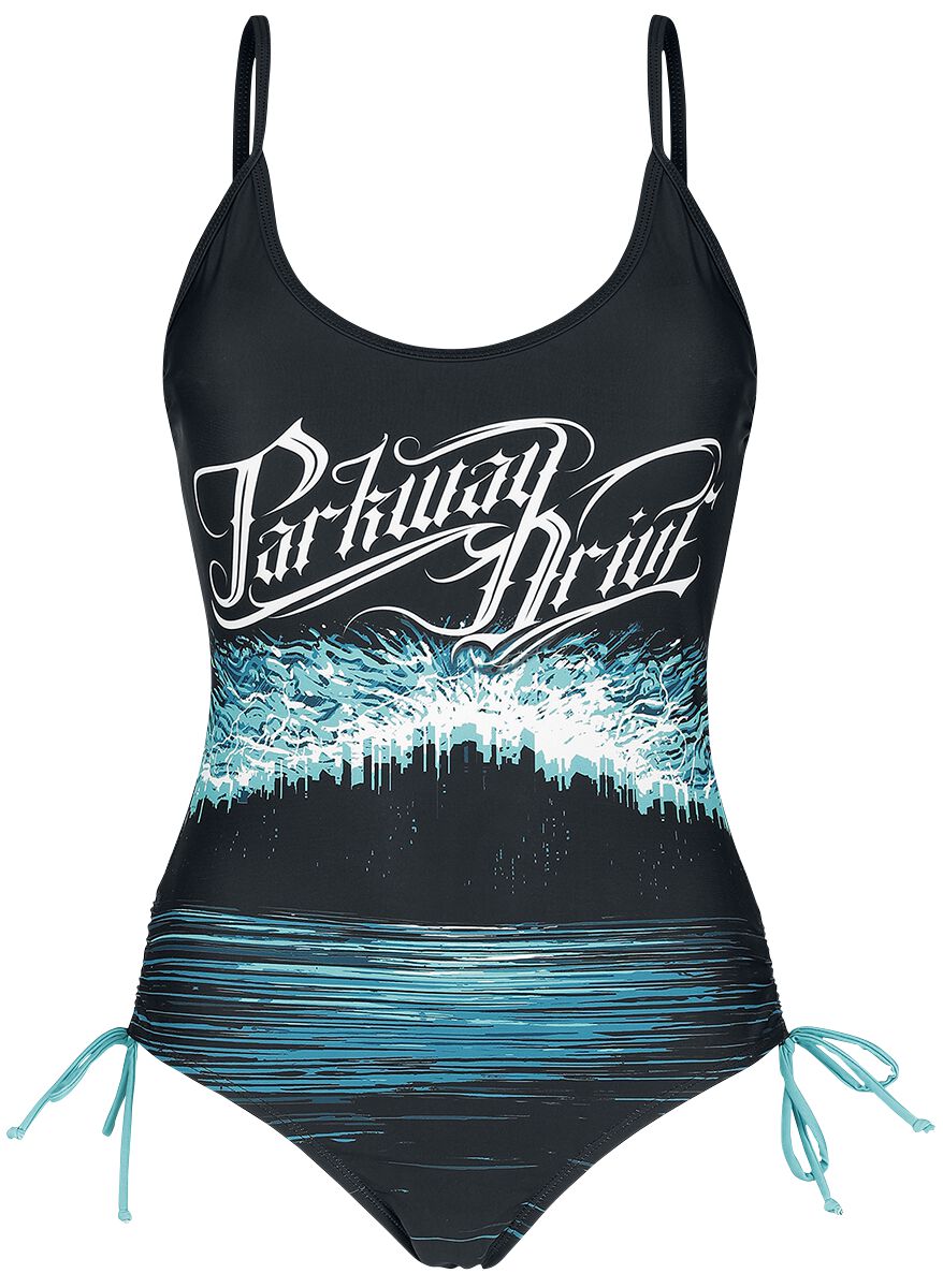 Parkway Drive Badeanzug - EMP Signature Collection - S bis M - für Damen - Größe M - schwarz/blau/weiß  - EMP exklusives Merchandise! von Parkway Drive