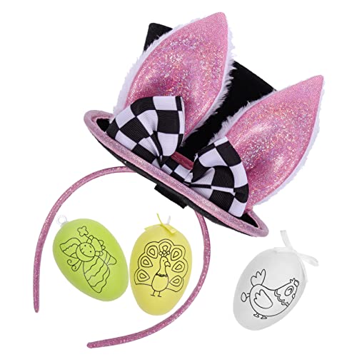 Parliky Haarschmuck 1 Set Hasenstirnband Damen Stirnbänder Party Dressing Up Prop Hasenohr Stirnband Miss Black Cloth Girl Partyhut Geschenke von Parliky