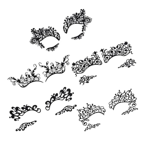 PartyKindom 5 Paare Eyeliner Abziehbilder Deckel Halloween UV für vorübergehend Spitzengesichtsaufkleber Augen Makeup Gesicht Augenaufkleber Maskerade Make -up Papier geschnitten Schwarz PartyKindom 5 Paare Eyeliner Abziehbilder Deckel Halloween UV für vorübergehend Spitzengesichtsaufkleber Augen Makeup Gesicht Augenaufkleber Maskerade Make -up Papier geschnitten Schwarz von PartyKindom