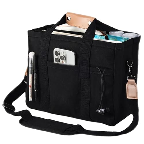Umhängetasche für Frauen, Einkaufstasche für Frauen mit mehreren Kompartiment und Taschenleinwand mit abnehmbarer Schultergurt trendy und moderne Handtasche für täglich, Reisen, Geschenk, Schwarz Umhängetasche für Frauen, Einkaufstasche für Frauen mit mehreren Kompartiment und Taschenleinwand mit abnehmbarer Schultergurt trendy und moderne Handtasche für täglich, Reisen, Geschenk, Schwarz von Pastoralist