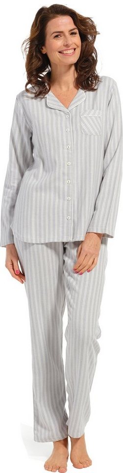 Pastunette Schlafanzug Damen Flanell Pyjama (2 tlg) Baumwolle von Pastunette