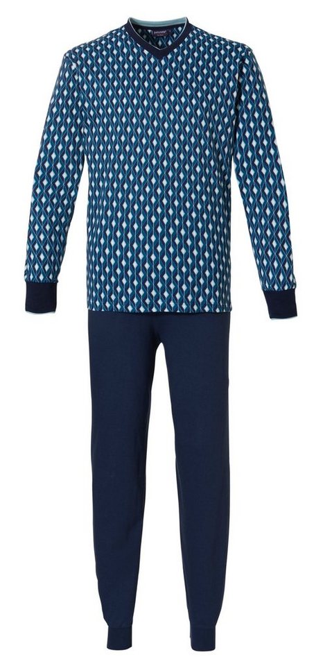 Pastunette Schlafanzug Herren Pyjama mit langem Arm (2 tlg) Baumwolle von Pastunette