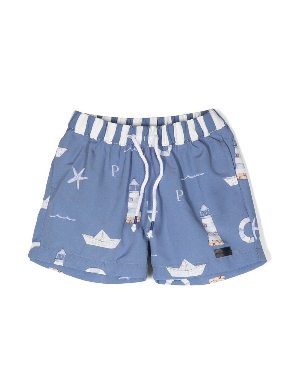 Patachou Badeshorts mit Logo-Patch - Blau von Patachou