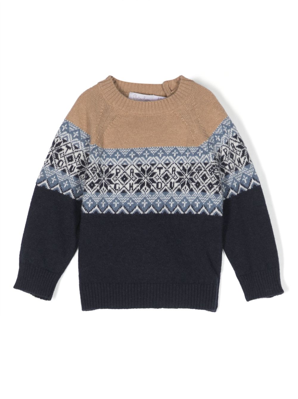 Patachou Pullover mit Intarsienmuster - Blau von Patachou