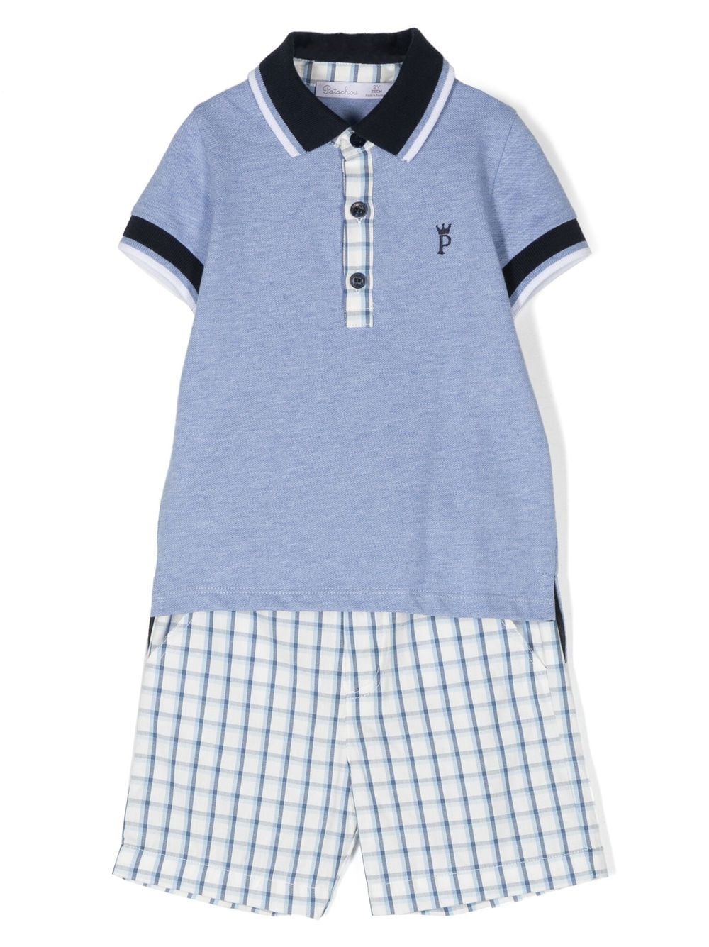 Patachou Set aus Poloshirt und Shorts - Blau von Patachou