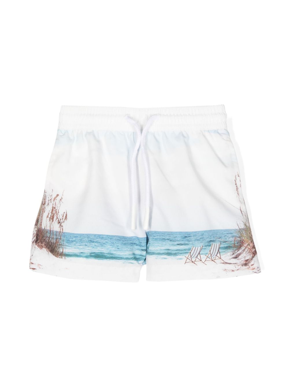 Patachou Badeshorts mit Strand-Print - Blau von Patachou