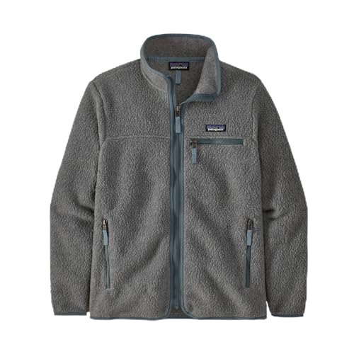 Patagonia Damen W's Retro Pile JKT Tops, Salt Grey W/Light Plume Grey, Large von Patagonia