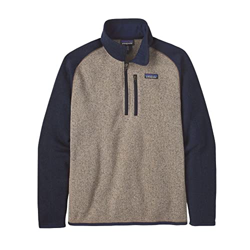 Patagonia Herren M's Better Sweater 1/4 Zip T-Shirt, Oar Tan, S von Patagonia