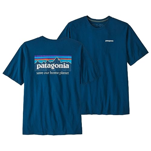 Patagonia Herren M's P-6 Mission Organic T-Shirt, Lagom Blue, L von Patagonia