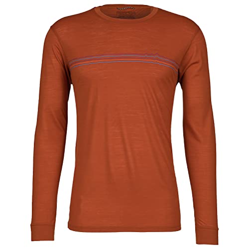 Patagonia Men's Long-Sleeved Cap Cool Merino Shirt Fitz Roy Fader Sandhill Rust (as3, Numeric, Numeric_44, Numeric_46, Regular, Regular) von Patagonia