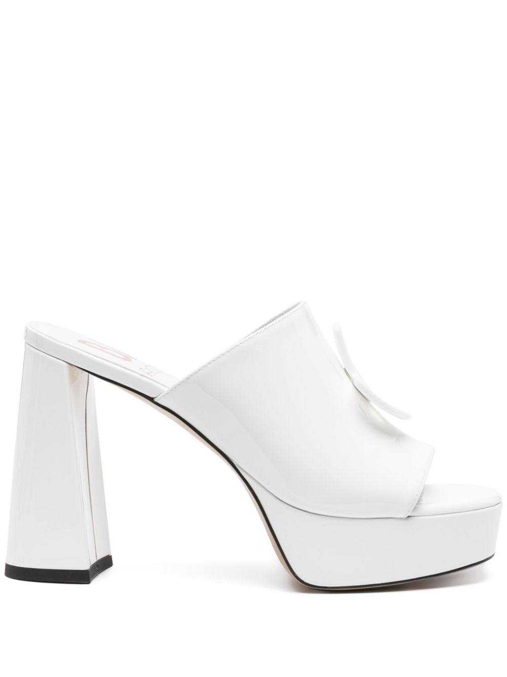 Patou x Bettina Vermillon Glossy Anitta Mules 110mm - Weiß von Patou