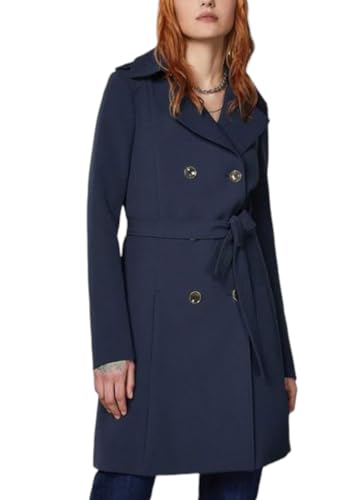 PATRIZIA PEPE Damen-Trenchcoat CO0188 A2AW C789 blau, Marineblau, 38 von Patrizia Pepe