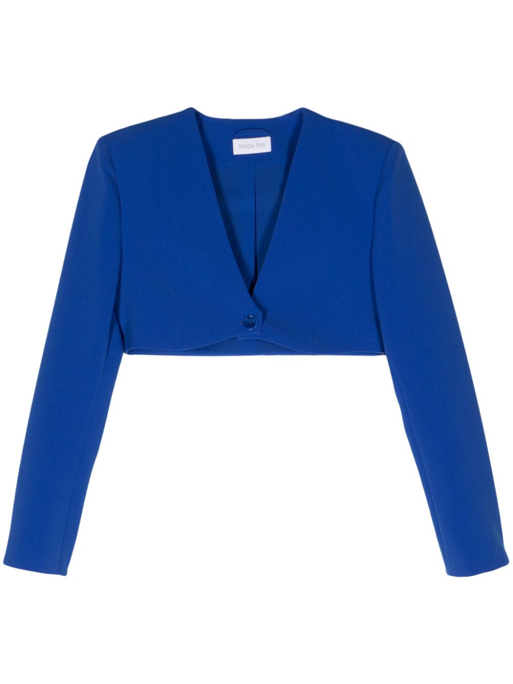 Patrizia Pepe Cropped-Jacke mit V-Ausschnitt - Blau von Patrizia Pepe