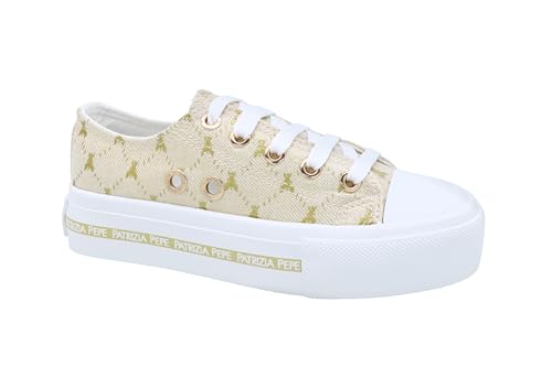 Patrizia Pepe PJ256.27_38 Sneaker, Gold, EU Schmal von Patrizia Pepe