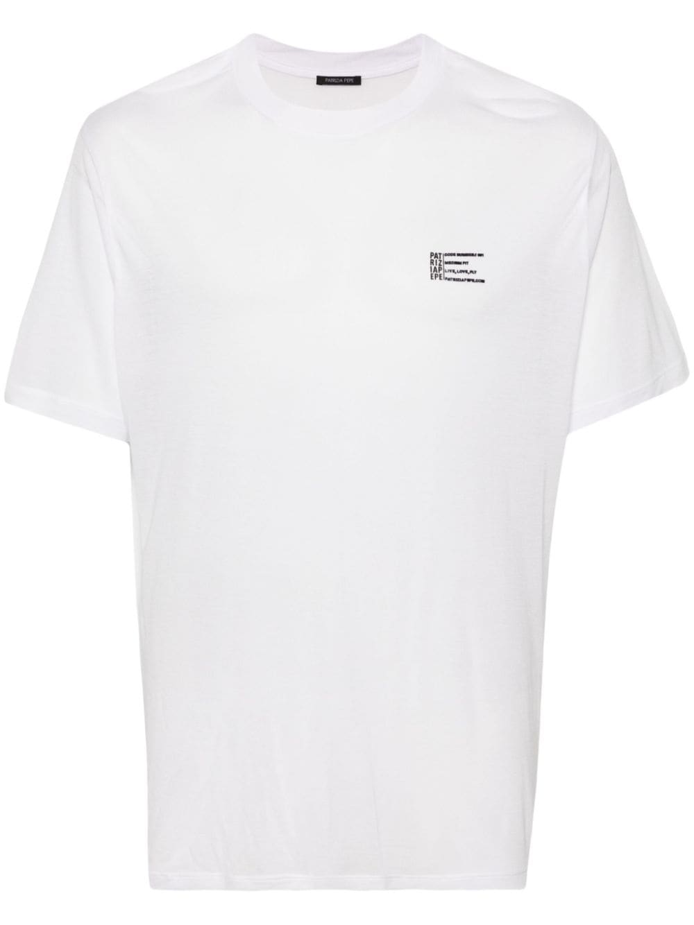 Patrizia Pepe Leichtes T-Shirt mit Logo-Print - Weiß von Patrizia Pepe