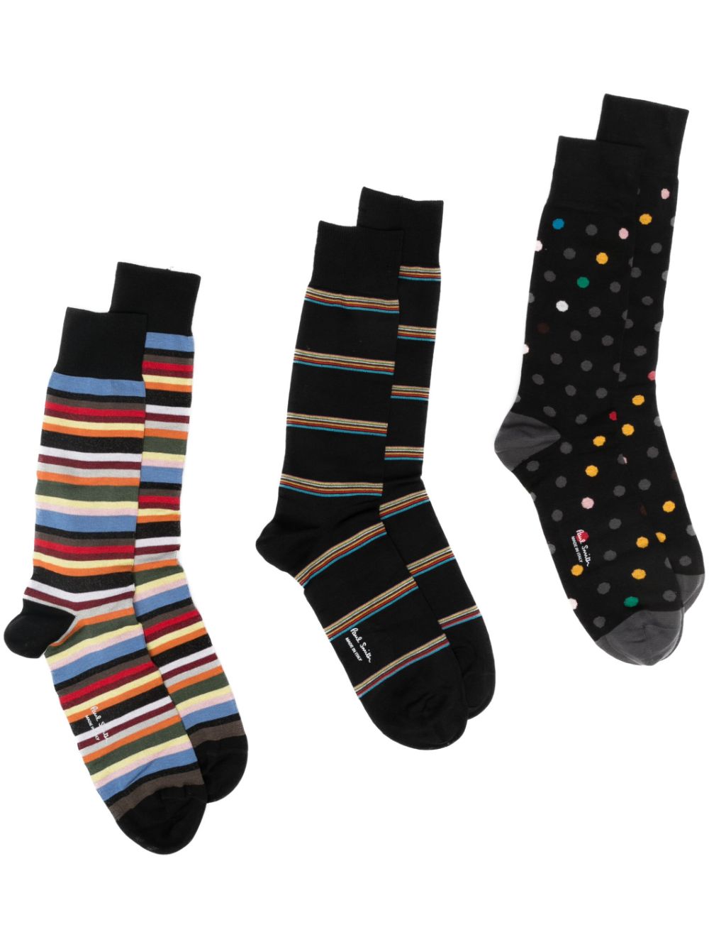 Paul Smith 3er-Pack Socken mit Muster - Schwarz von Paul Smith