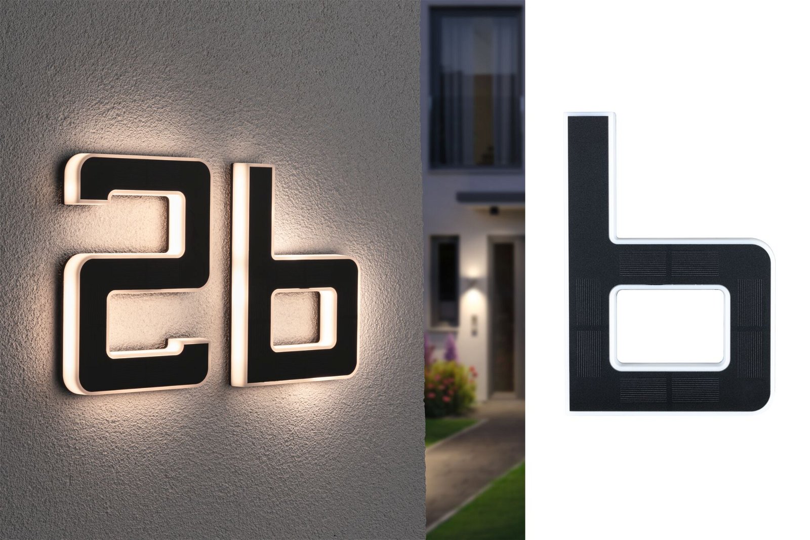 Paulmann LED Außen-Wandleuchte "Solar Hausnummer" von Paulmann