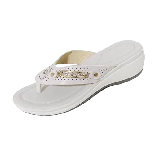 Flip Flops Damen Elegant: Große Größe Flip-Flops Flach Coole Zehensandalen Latschen Damen Schuhe Flipflopssandalen Slingback Bequem Sandaletten Zehentrenner Sommer Orthopädische Slippers Flip Flops von Pdakieyxnd