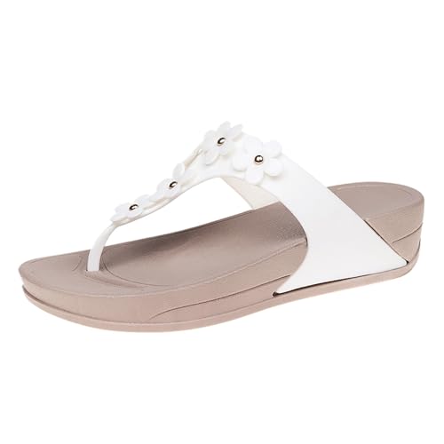 Pdakieyxnd Orthopädische Zehentrenner Damen Flach Leichte Zehentrenner Flip Flops Bequem Frauen Rutschfest Flip-Flops Zehensandalen Mode Sommer Elegant Slippers Flipflopssandalen von Pdakieyxnd