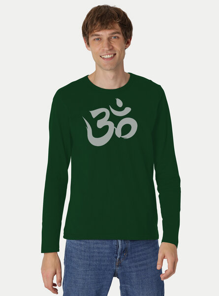 Peaces.bio - handbedruckte Biomode Bio-Herren-Langarmshirt "OM" von Peaces.bio - handbedruckte Biomode