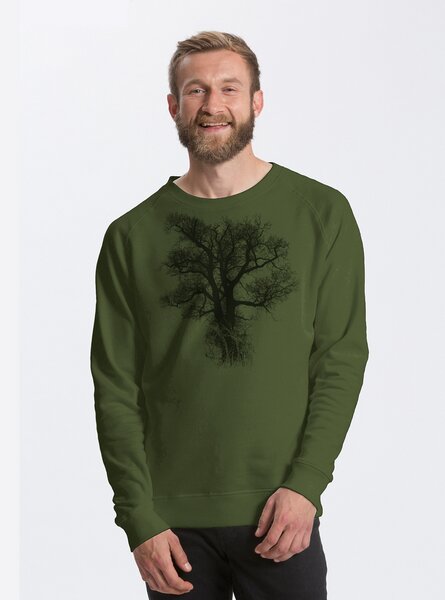 Peaces.bio - handbedruckte Biomode Bio Herren-Sweatshirt Chestnut von Peaces.bio - handbedruckte Biomode