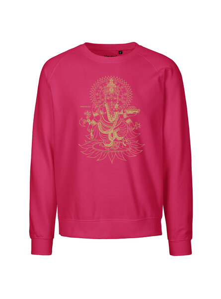 Peaces.bio - handbedruckte Biomode Bio Herren-Sweatshirt Ganesha von Peaces.bio - handbedruckte Biomode