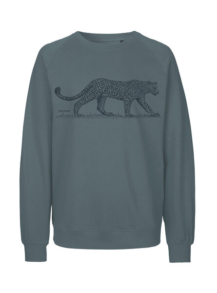 Peaces.bio - handbedruckte Biomode Bio Herren-Sweatshirt Leopard von Peaces.bio - handbedruckte Biomode