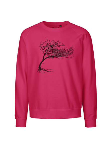 Peaces.bio - handbedruckte Biomode Bio Herren-Sweatshirt Windy Tree von Peaces.bio - handbedruckte Biomode